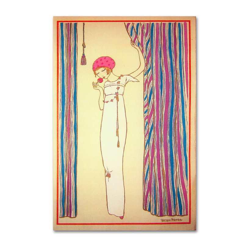 « mode 21 », affiche rétro sur toile tendue, H 19 po x l 12 po