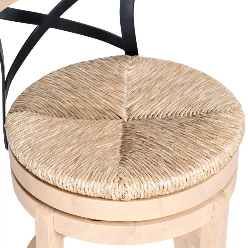 Tabouret de bar et de comptoir pivotant Tosha, Tabouret de comptoir (assise de 24 po de hauteur), Chêne blond