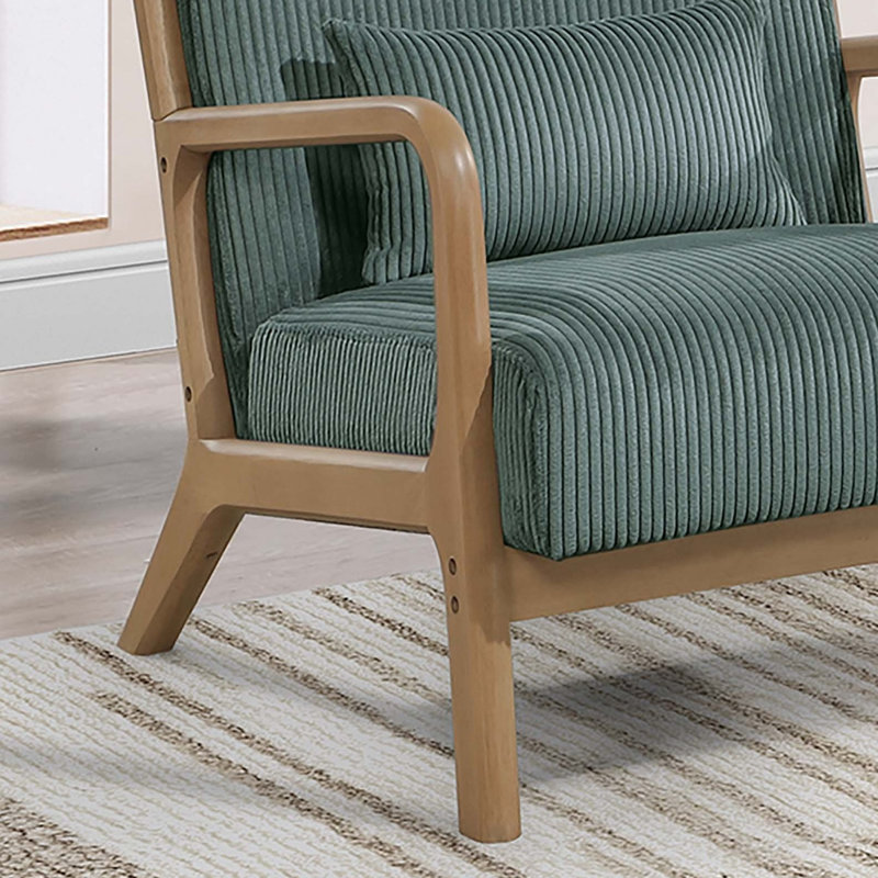 Chaise d'appoint en velours côtelé 1pc, Sauge