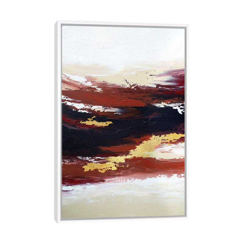 Burnt Sunset - Print on Canvas, 66.04 cm H x 45.72 cm W, White Framed
