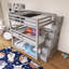 Lit superposé triple à structure en bois avec escalier de rangement-2078954975-2078954945