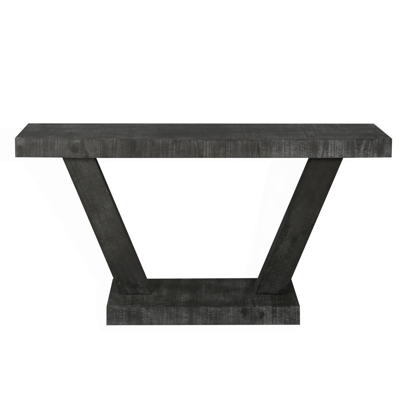 2-Tier Vintage Entryway Console Table, Behind Couch Table, Antique Black
