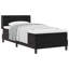 Lit sommier avec matelas Vidaxl noir 39,4 x 78,7 po en velours noir-121202866