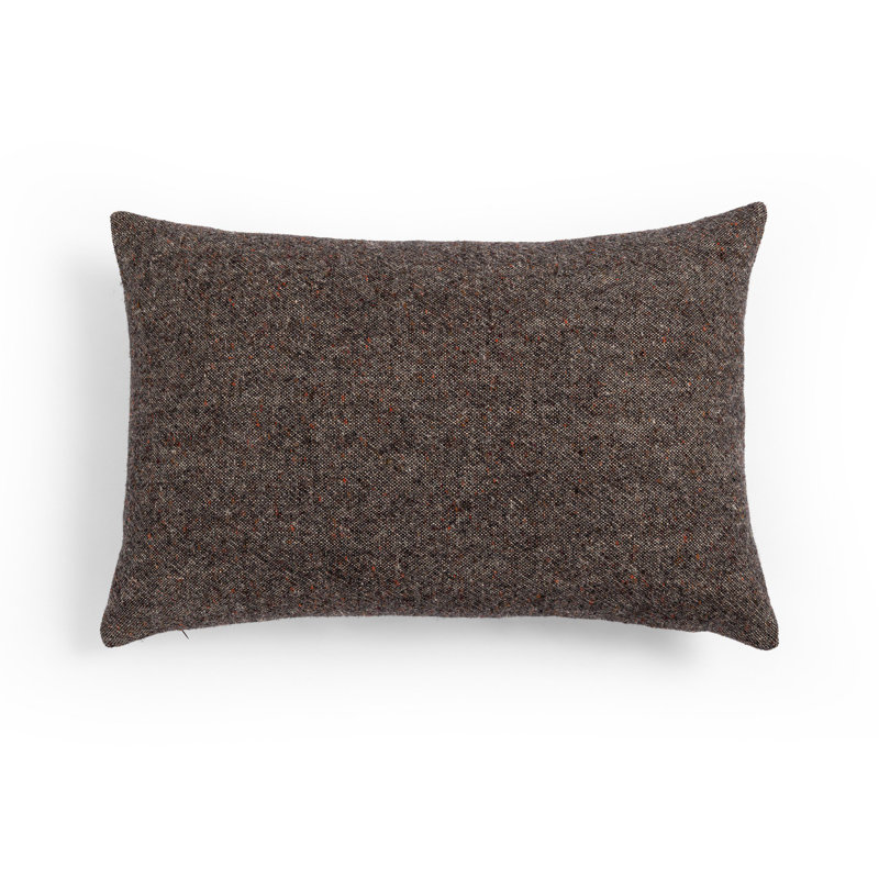 Stonewash Throw Pillow Cover & Insert, Hasselt Ebony, Rectangle 16"H x 24"W