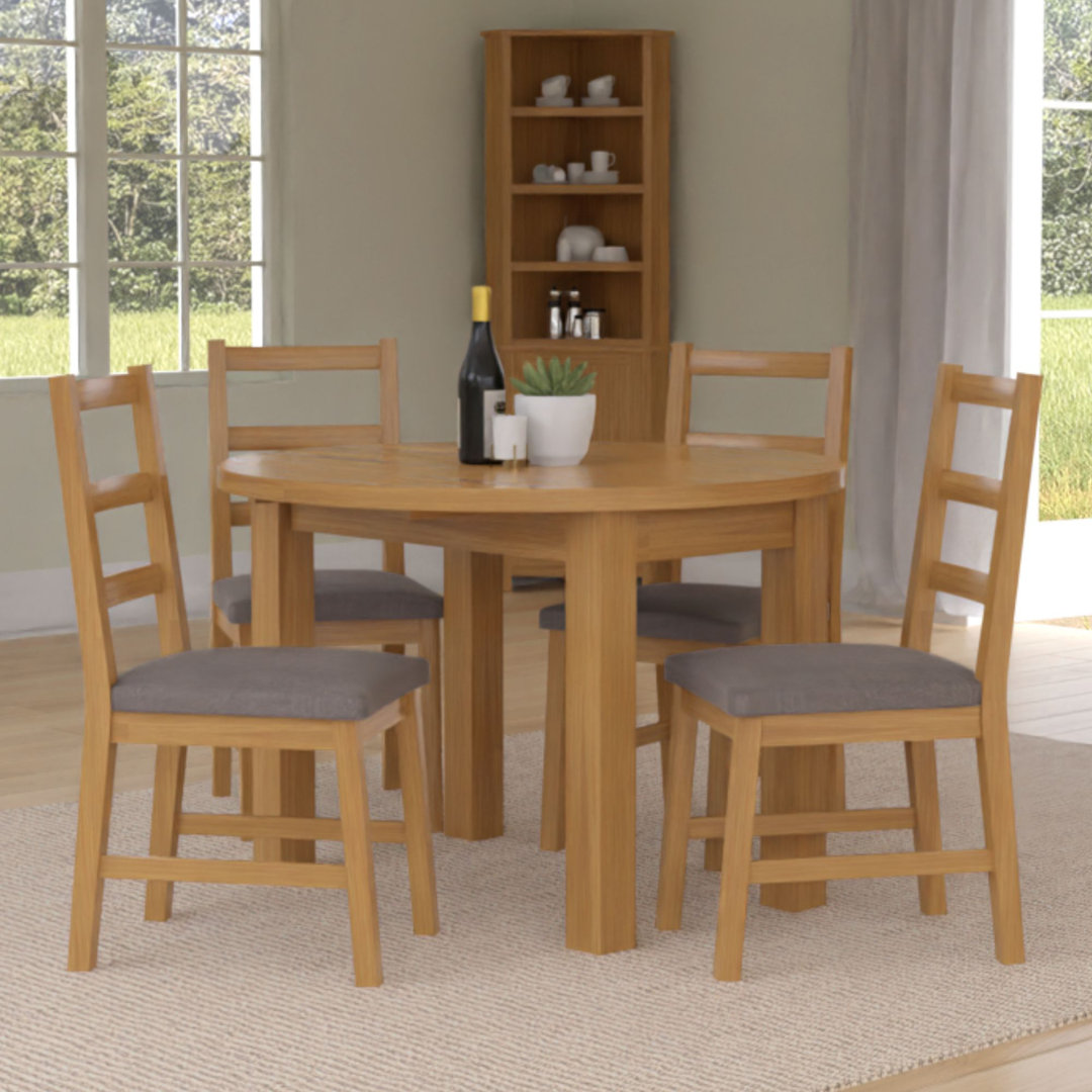 4 - Person Drop Leaf Solid Oak Dining Set