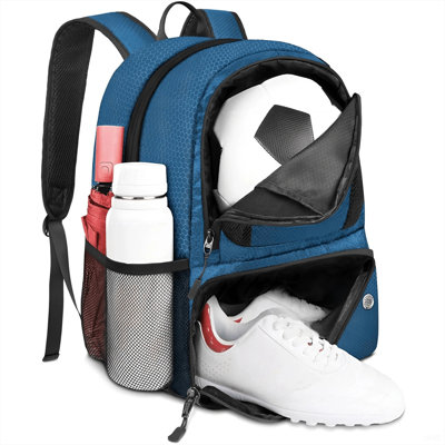 Sports Equipment Backpack - Large Capacity Bag With Independent Ball Rack & Shoe Compartment