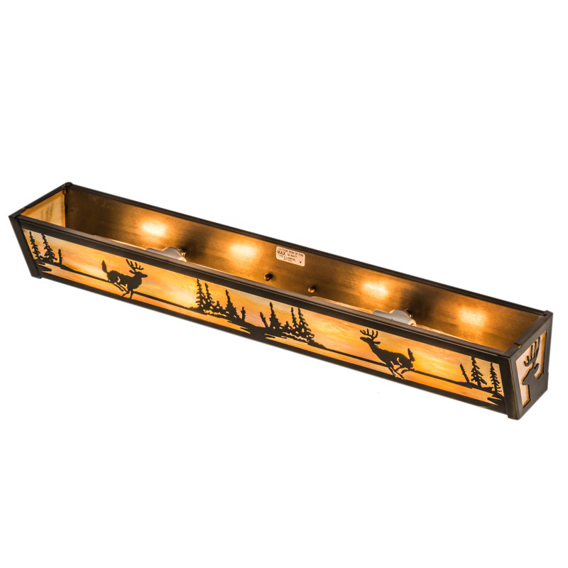 Rustic Lodge 4 - Light Bath Bar, Antique Copper