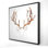 Wood Looking Deer Head - Brown Framed Canvas Home Decor