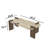 Modern Coffee Table, Travertine & Walnut Finish, 120 x 35 x 60 cm, 100% Melamine Coated Chipboard, Sleek Design, Easy Assembly, For Living Room & Contemporary Spaces-1148397382-1148397376