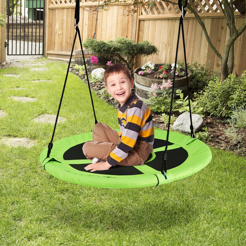 Freeport Park Oz Web / Saucer Swing Swing Seat with Mounting Hangers, Green