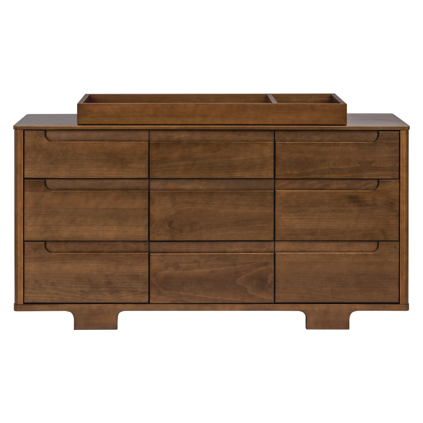 Yuzu 9-Drawer Dresser, Assembled, Natural Walnut