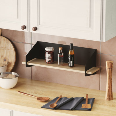 Locelso 100% WOODEN Floating Shelf