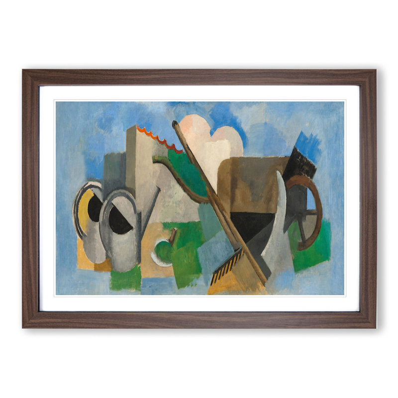 The Watering Can by Roger De La Fresnaye - Picture Frame Painting, 27cm H x 36cm W x 2cm D, Walnut