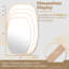 Miroir de salle de bain ovale 40 po x 30 po avec cadre en alliage d'aluminium brossé, miroir mural décoratif, montage horizontal ou vertical-388658767-388658753