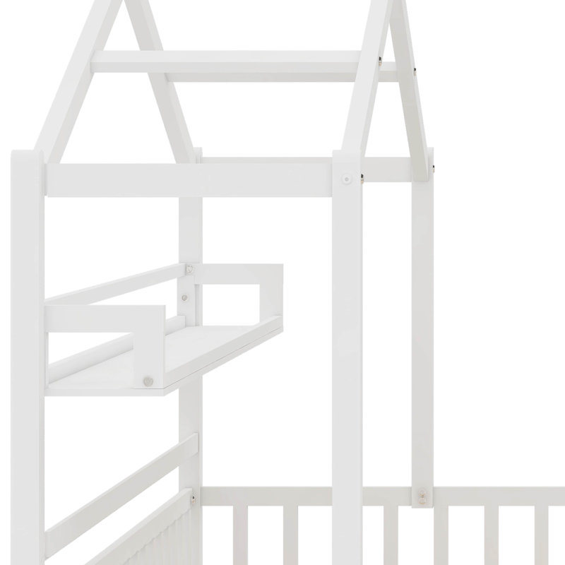 Lit simple pour enfant avec gigogne Olga, Blanc