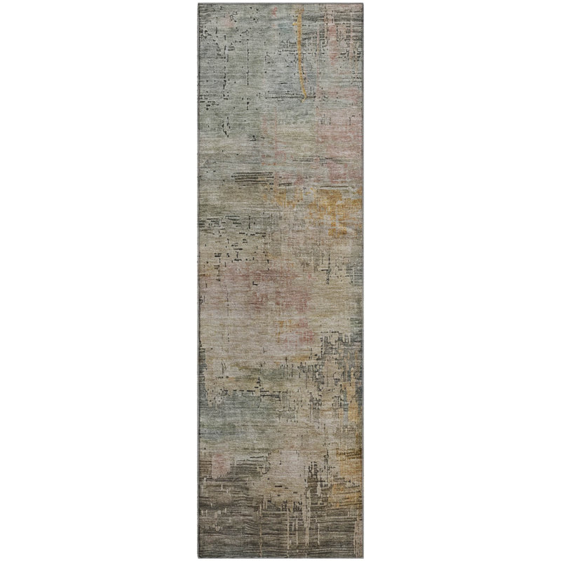 Premium Machine Washable Filiberto AMF1650 Abstract Rug, Runner 2'3" x 7'6"