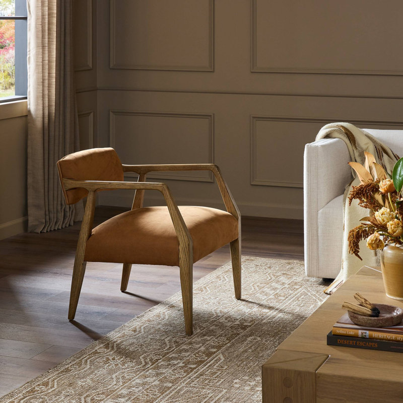 Fauteuil Berthe, Tissage performant Sheffield Ivory Grid