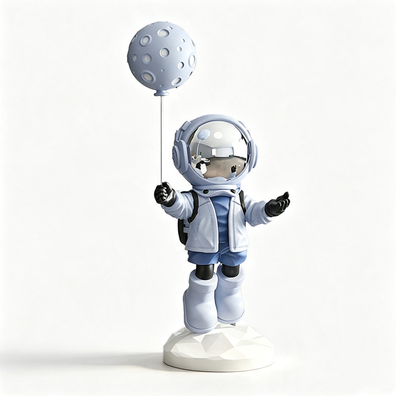 Statue astronaute d'intérieur, Bleu