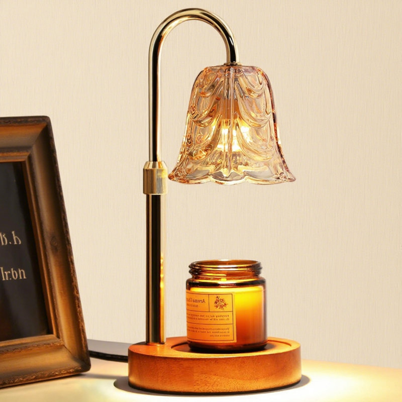 Vintage Style Candle Warmer Lamp With Timer & Dimmer - Electric Wax Melter Light For Jar Candles, Housewarming Gift With 2 Bulbs(Candle Not Included)