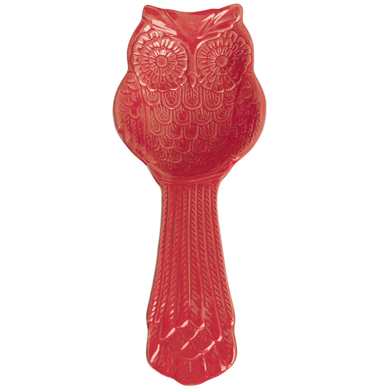 Ceramic / Porcelain Novelty Spoon Rest, Red