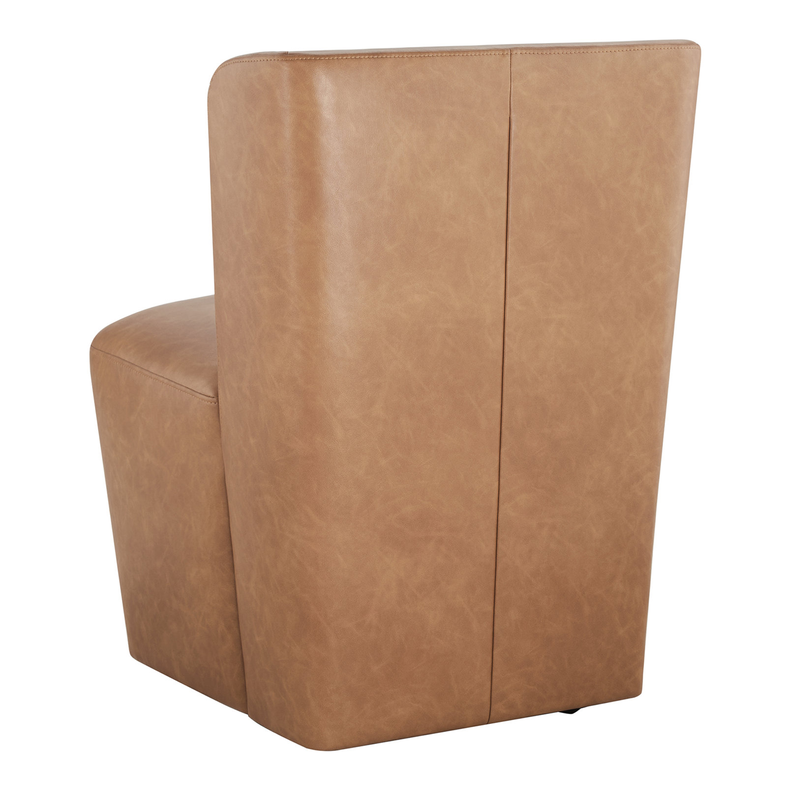 Ardeth Upholstered Side Chair, Copley Camel Faux Leather, 33" H x 23.23" W x 26" D