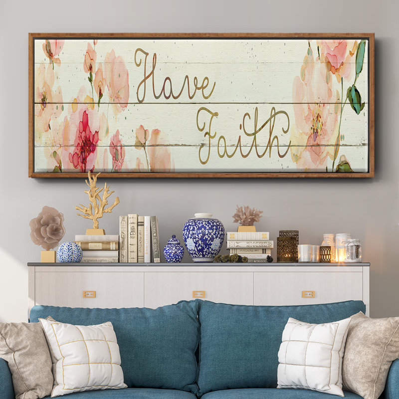 «Have Faith», toile encadrée, H 12 po x l 30 po
