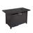 42" Smoked Glass Metal Rectangle Fire Pit