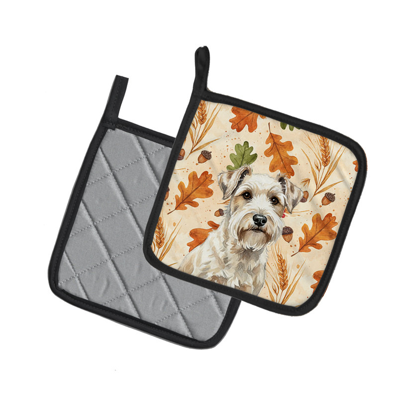 Paire de porte-casseroles Sealyham Terrier Heirloom Fall