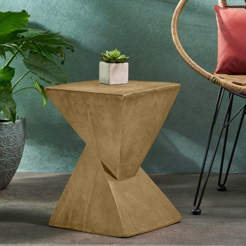 Table basse moderne et contemporaine, Naturel clair, H 12,25 po x L 18 po x l 12,25 po