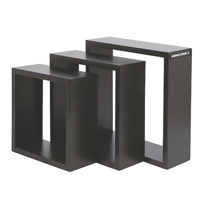 MINECRAFT 3 Piece Square Floating Shelf