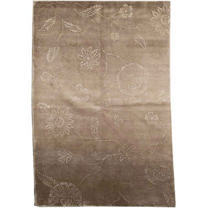 Tapis brun de haute qualité noué à la main