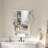Bathroom Wall Cabinet with Mirror and Towel Bar
