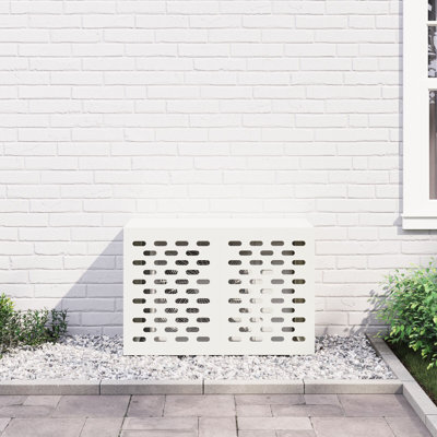 Housse pour climatiseur vidaXL - blanc, 35,43 po x 15,75 po x 23,62 po, en acier
