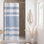 Rideau de douche spa bleu gaufré 36 x 72 po avec traitement 3M