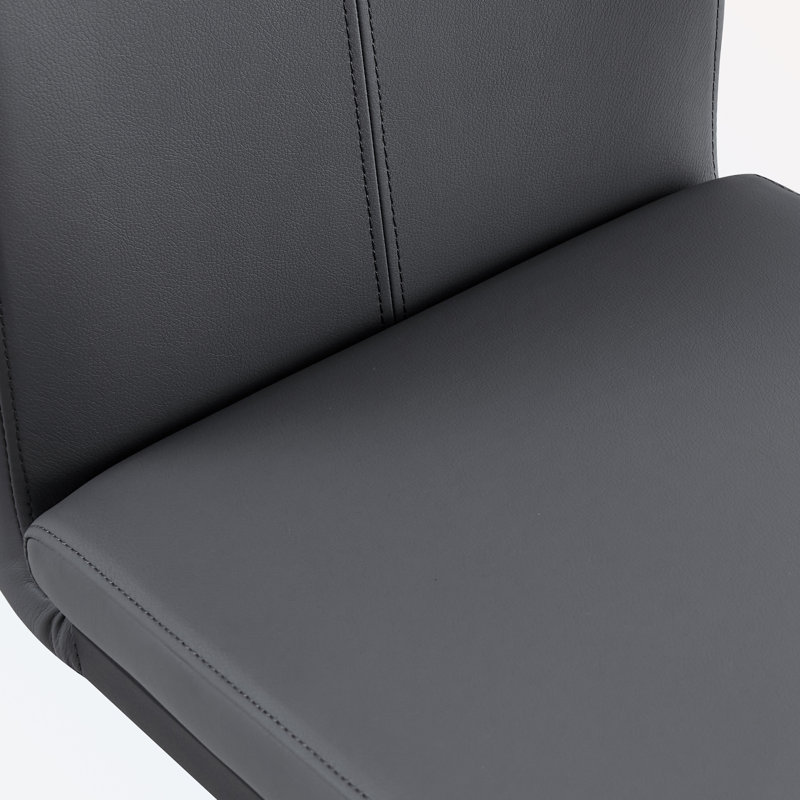 Chaise de salle à manger moderne Devlyn, 2, Gris foncé, Argent