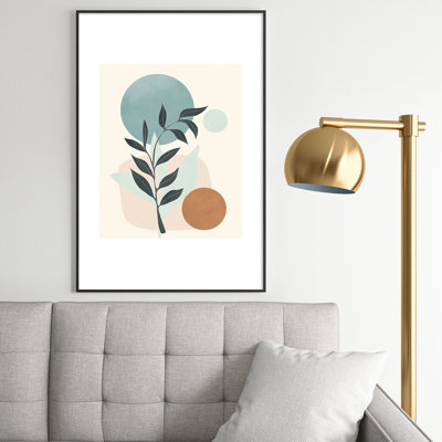 Azzurro Shapes No53, encadré sur papier