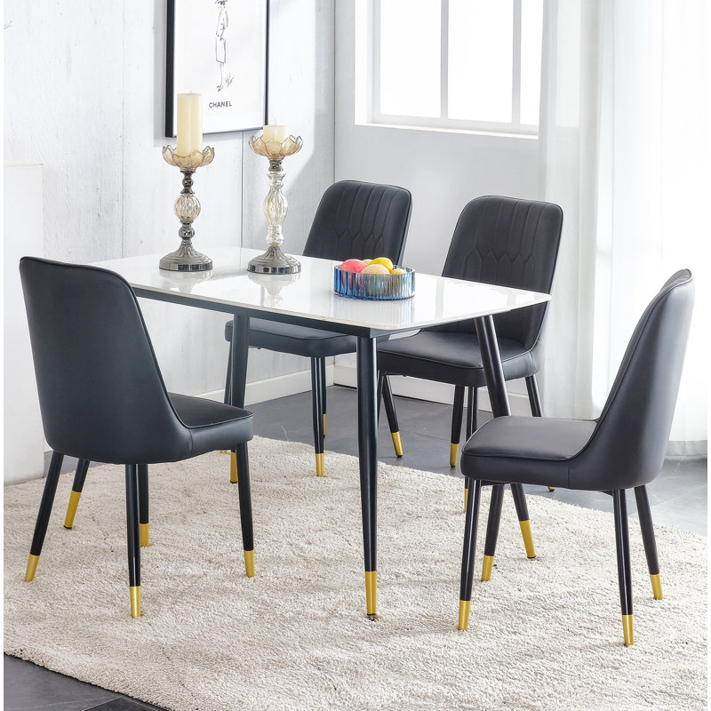 Ensemble repas pour 4 personnes Benzley, Blanc, Noir