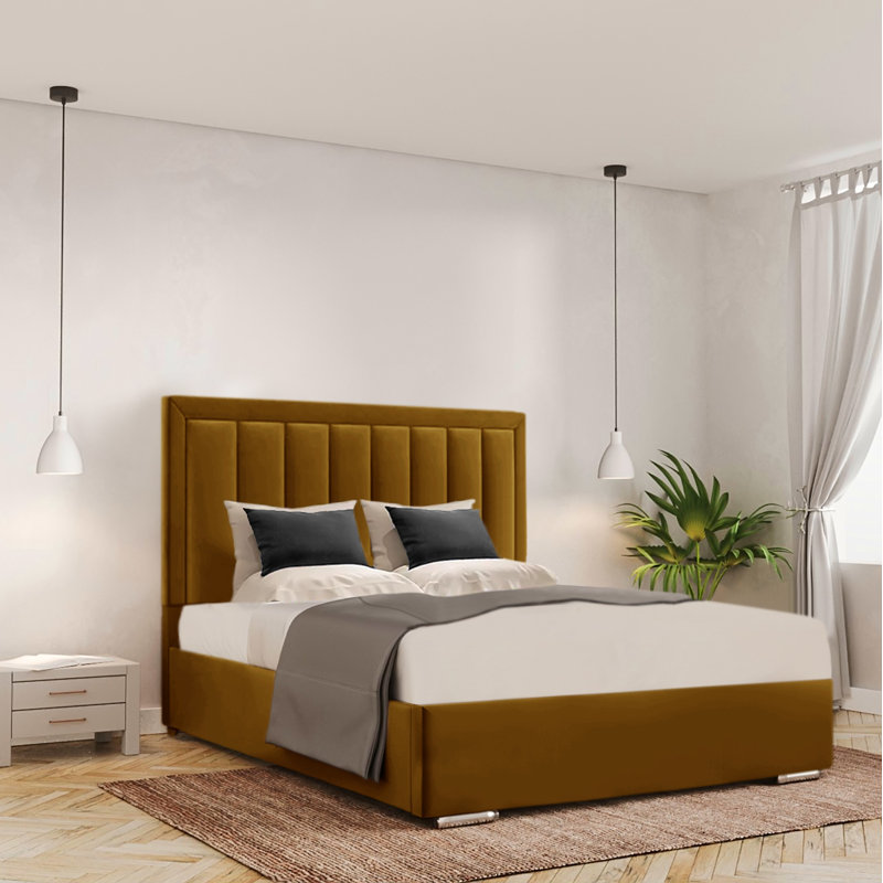 Brantlie Upholstered Ottoman Storage Bed, Kingsize (5'), Turmeric