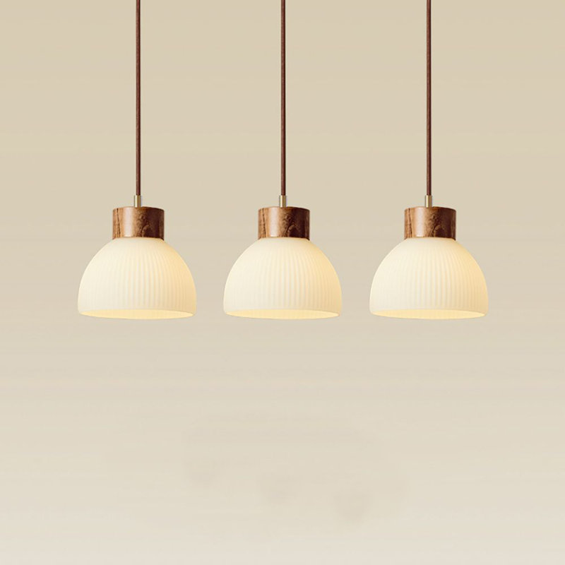 Rebote - Light Walnut Dome Pendant, Walnut