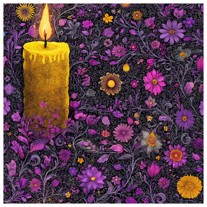 Candle Fleece Throw Blanket - Decor Throws for Sofas or Beds, 60in W x 80in H