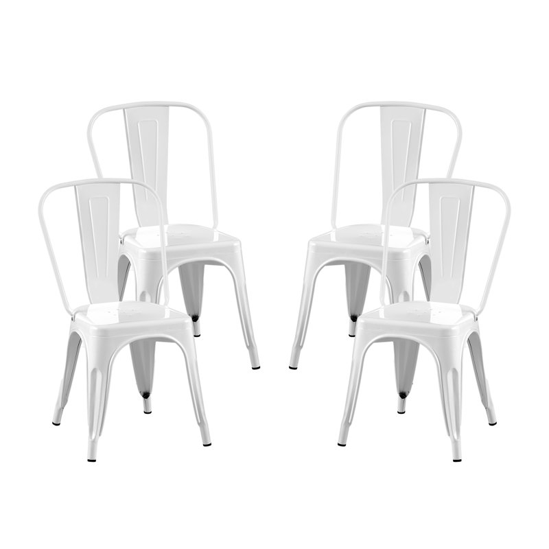 Chaises de bar Modern Modern, Blanc antique, H 33 po x l 17 po x P 17,50 po