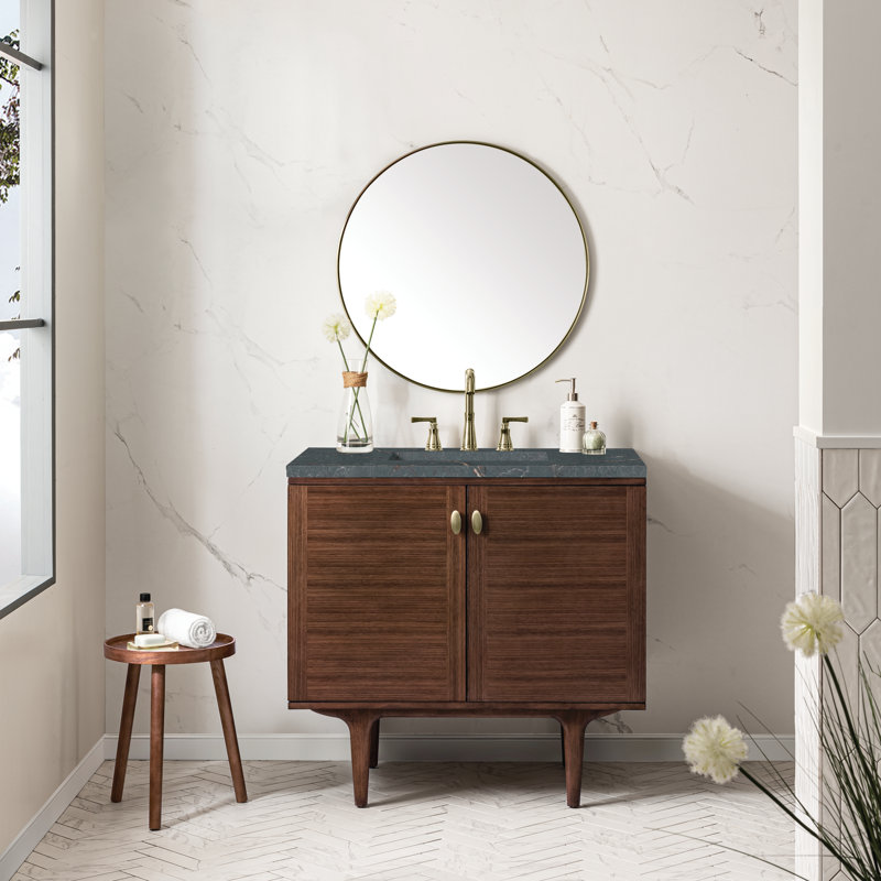 Amberly 36'' W Single Vanity, 8" Widespread, Parisien Bleu
