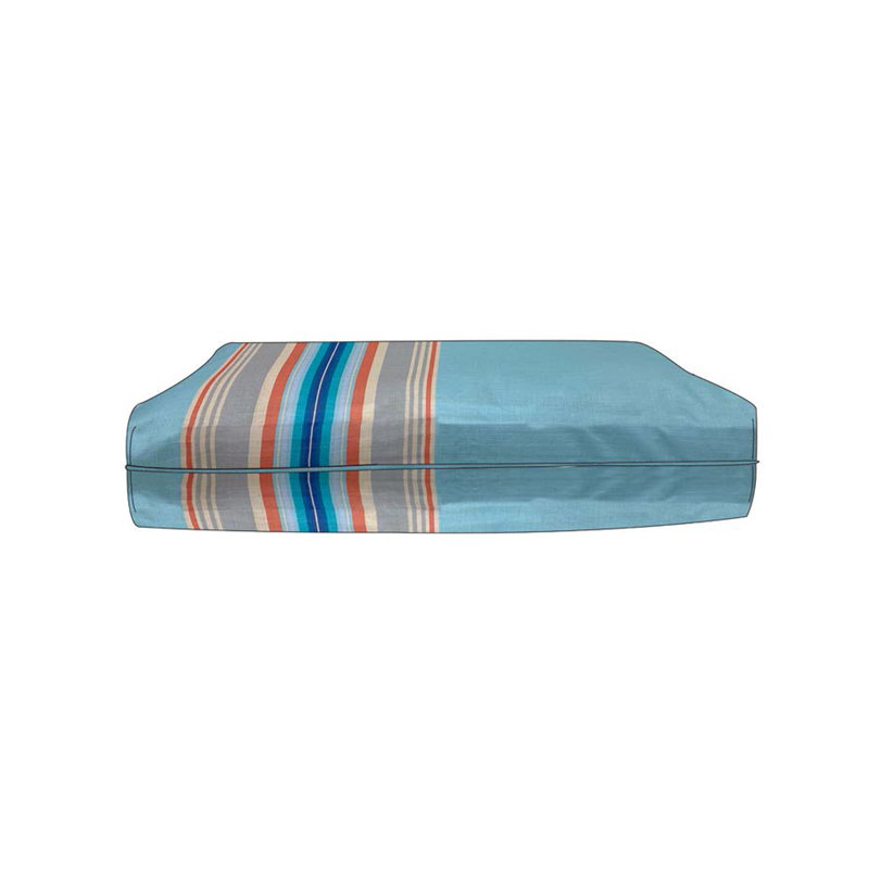 Small Blue Striped Orthopedic Outdoor Elevated Pet Bed