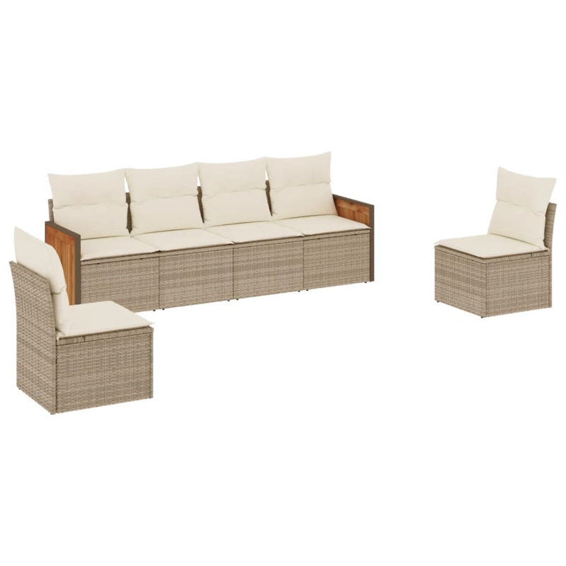 Vidaxl Garden Sofa Set Beige, Cream White