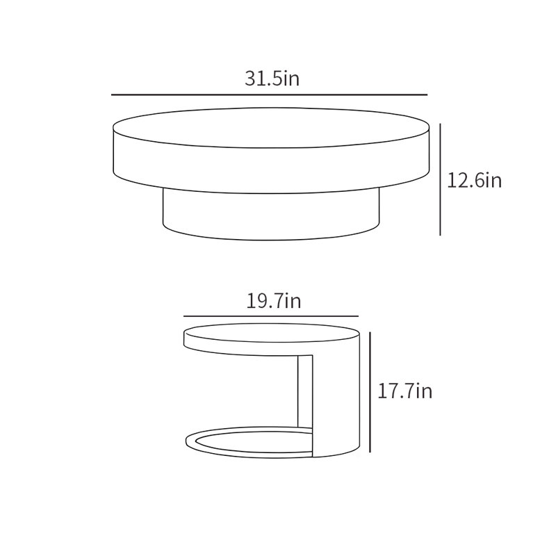 Modern light luxury high-end coffee tables, White/Gray