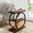 Marquille 3-Tier Narrow End Table with Round Metal Frame-1094940361
