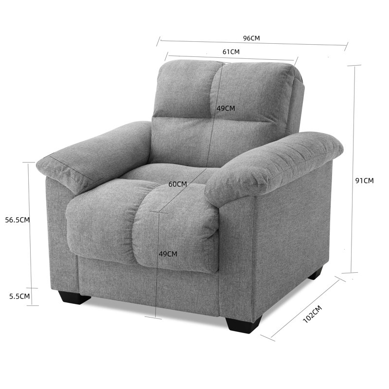Ryeli 2 - Piece Living Room Set, Grey