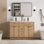 Ensemble de meuble-lavabo double 48 po avec plateau en résine Jadaya, assemblage requis