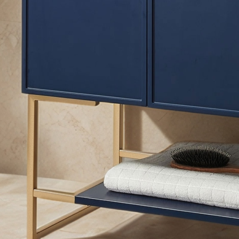 Ensemble de meuble-lavabo simple 36 po bleu