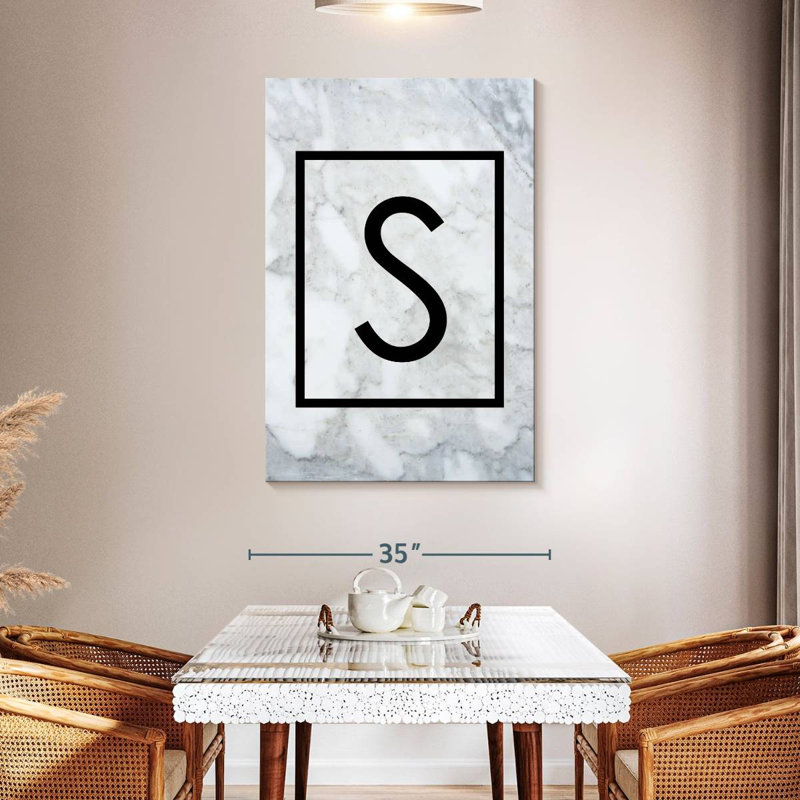 Marbre lettre S, H 48 po x l 32 po